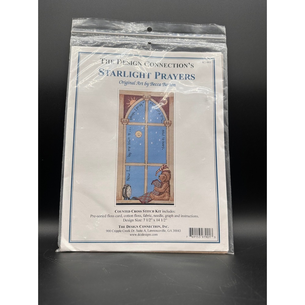 The Design Connection Starlight Prayers Cross Stitch Pattern Becca Barton Bear